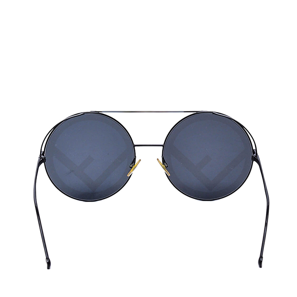 Fendi - Black Oval FF Logo Sunglasses